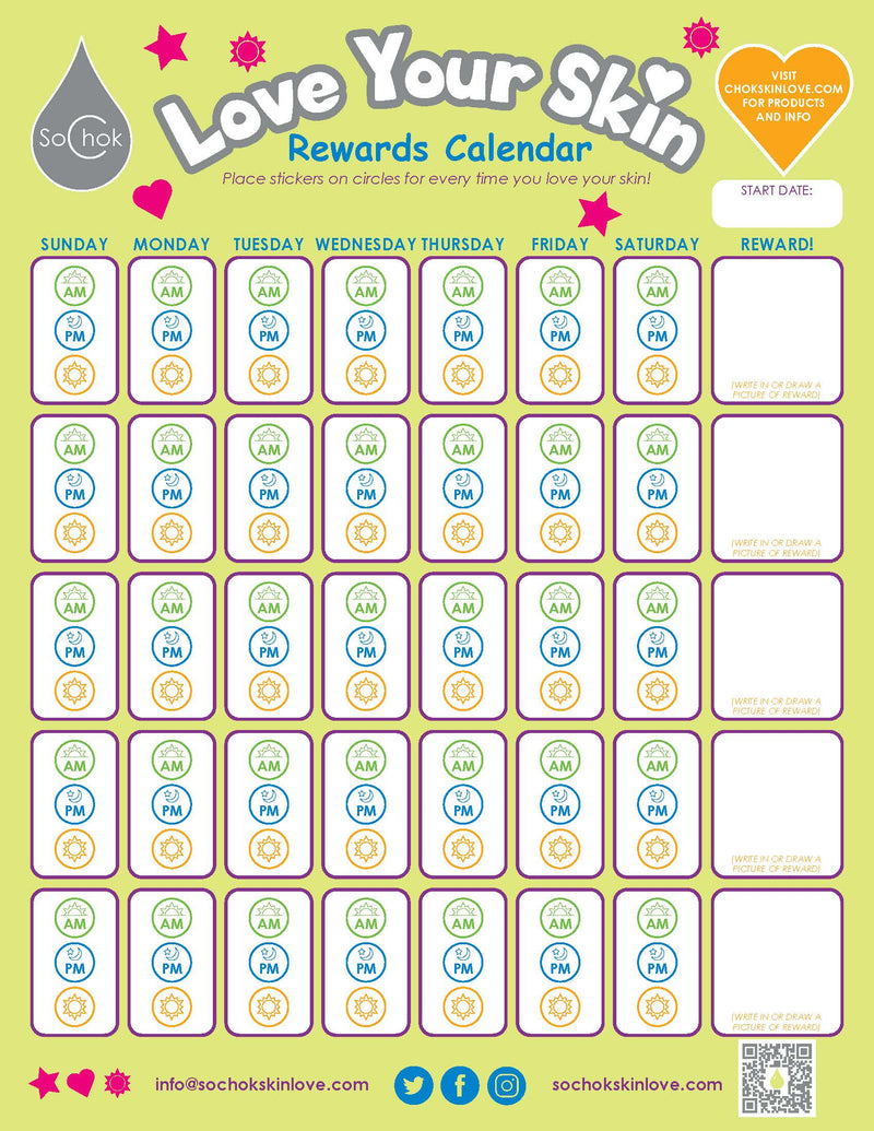 Sticker Tracking to Encourage Your Child’s Face Care Routine